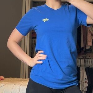 blue and yellow milagro tequila day of the dead shirt